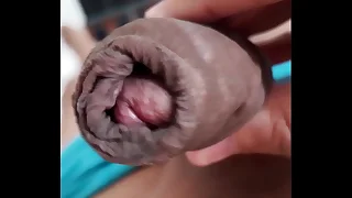 Growing penis&comma; from soft adjacent to hard&comma; displaying my uncircumcised cock&comma; closeup&period; November 30&comma; 2024&period;